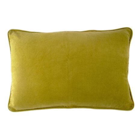 Imbarro - Sierkussen Lala Olijf Groen Velours 60x40cm met bies Imbarro - Sierkussen Lala Olijf Groen Velours 60x40cm met bies