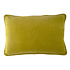 Sierkussen Lala Olijf Groen Velours 60x40cm met bies Sierkussen Lala Olijf Groen Velours 60x40cm met bies