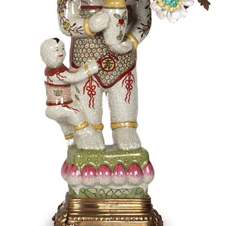 Melting Pot Exclusive - Kandelaar Chinees Beeld Multicolor Porselein 27x34cm rechts Melting Pot Exclusive - Kandelaar Chinees Beeld Multicolor Porselein 27x34cm rechts