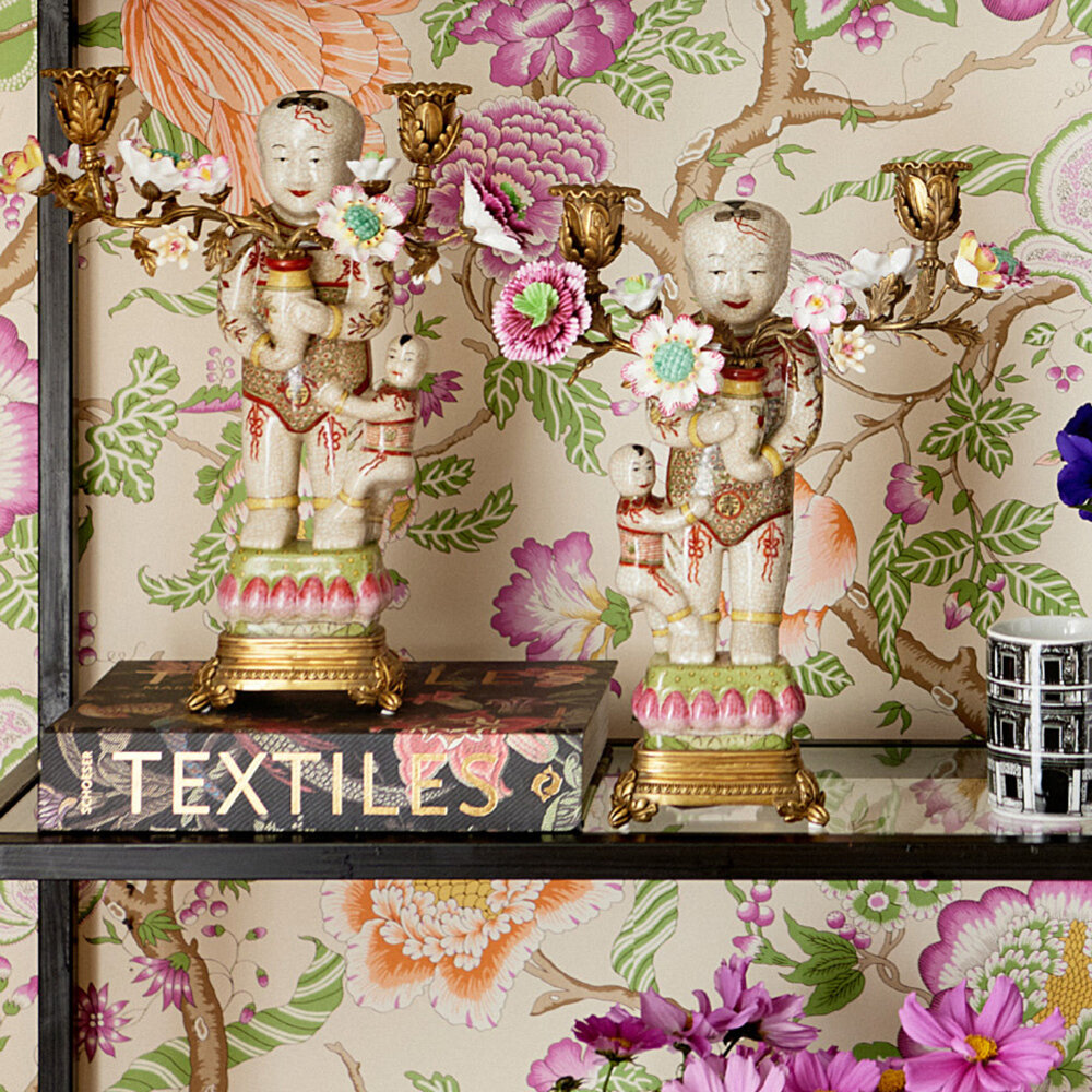 Melting Pot Exclusive - Kandelaar Chinees Beeld Multicolor Porselein 27x34cm rechts Melting Pot Exclusive - Kandelaar Chinees Beeld Multicolor Porselein 27x34cm rechts