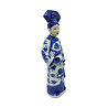 Melting Pot - Beeld Chinese Keizerin met Pijp Blauw-Wit Porselein 8x33cm Melting Pot - Beeld Chinese Keizerin met Pijp Blauw-Wit Porselein 8x33cm