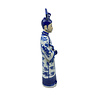 Melting Pot - Beeld Chinese Keizerin met Pijp Blauw-Wit Porselein 8x33cm Melting Pot - Beeld Chinese Keizerin met Pijp Blauw-Wit Porselein 8x33cm