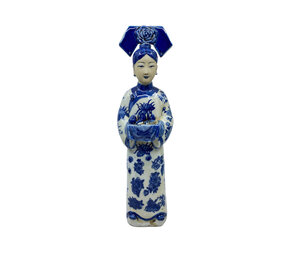 Melting Pot - Beeld Chinese Keizerin met Theeservies Porselein 8x33cm Melting Pot - Beeld Chinese Keizerin met Theeservies Porselein 8x33cm
