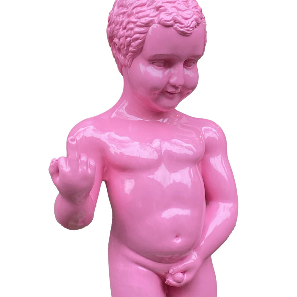 Melting Pot - Beeld Manneken Pis F*ck You Roze XL 25x60cm Melting Pot - Beeld Manneken Pis F*ck You Roze XL 25x60cm