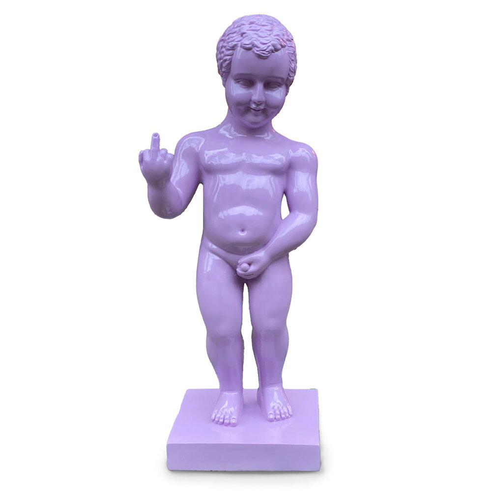 Melting Pot - Beeld Manneken Pis F*ck You Paars XL 25x60cm Melting Pot - Beeld Manneken Pis F*ck You Paars XL 25x60cm