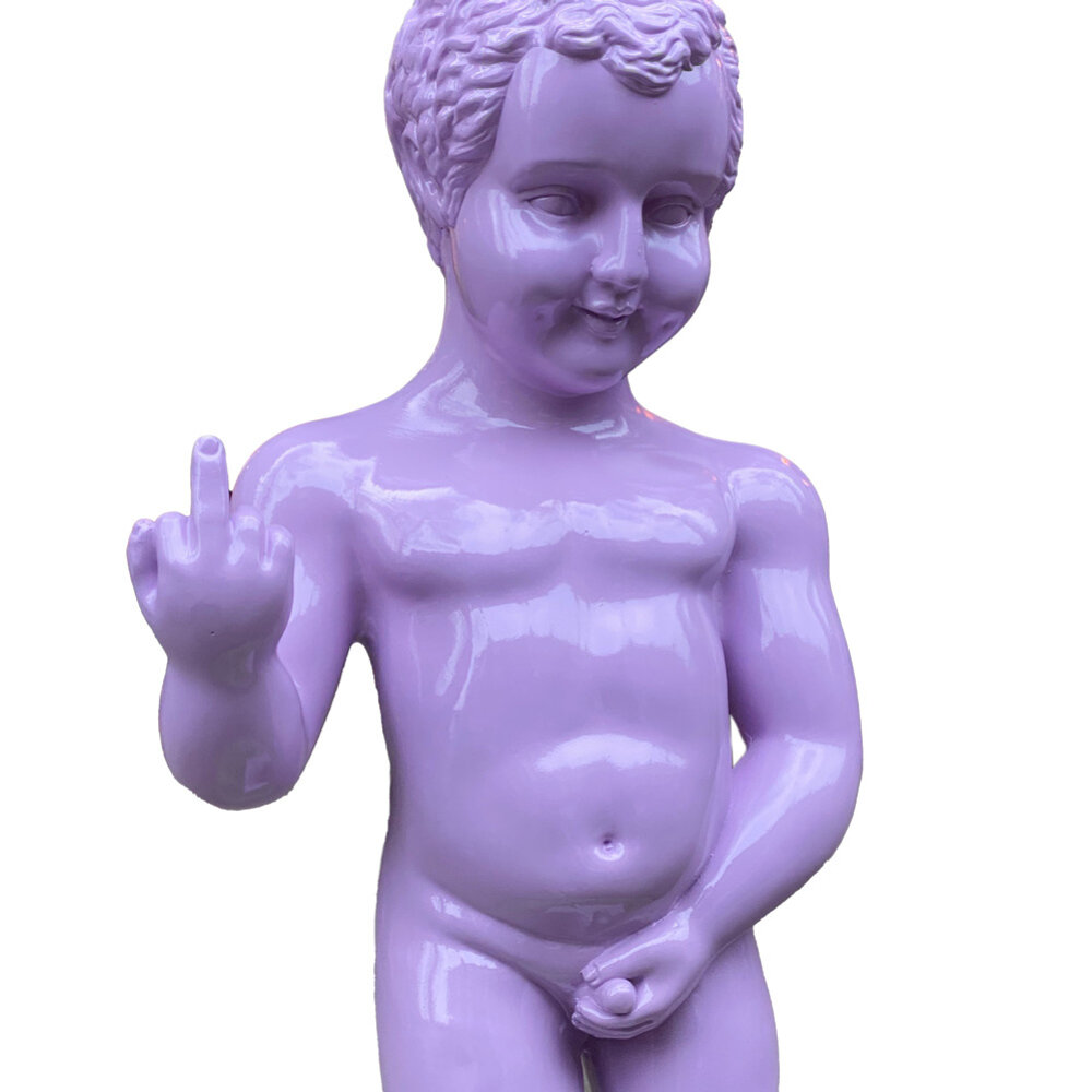 Melting Pot - Beeld Manneken Pis F*ck You Paars XL 25x60cm Melting Pot - Beeld Manneken Pis F*ck You Paars XL 25x60cm