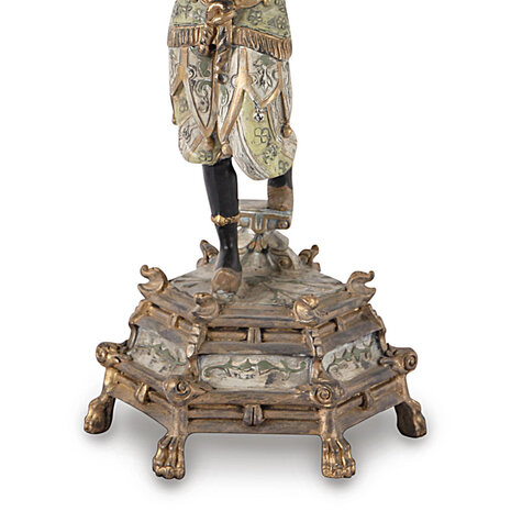 Melting Pot Exclusive - Kandelaar Indiase Vrouw Multicolor Metaal 13x36cm Melting Pot Exclusive - Kandelaar Indiase Vrouw Multicolor Metaal 13x36cm