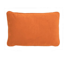 Imbarro - Sierkussen Lala Oranje Velours 60x40cm met bies Imbarro - Sierkussen Lala Oranje Velours 60x40cm met bies