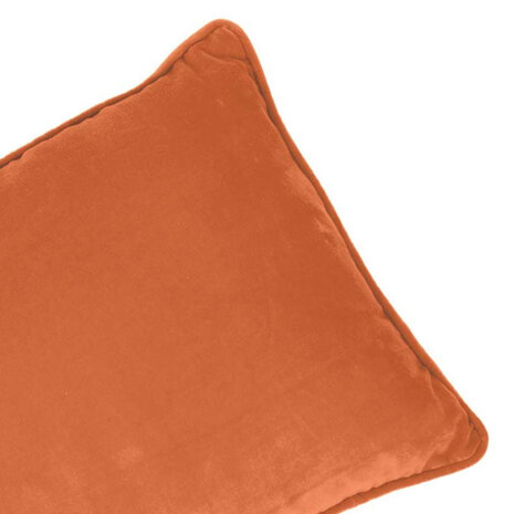 Imbarro - Sierkussen Lala Oranje Velours 60x40cm met bies Imbarro - Sierkussen Lala Oranje Velours 60x40cm met bies