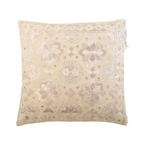 Melting Pot - Sierkussen Onyx Beige Katoen 40x40cm geborduurd Melting Pot - Sierkussen Onyx Beige Katoen 40x40cm geborduurd