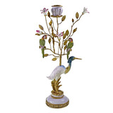 Werns - Kandelaar Reiger en Papegaaien Metaal 25x44cm Werns - Kandelaar Reiger en Papegaaien Metaal 25x44cm