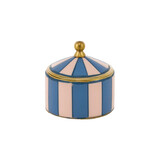 Doing Goods - Sieraaddoosje Circus Blauw Roze Gestreept 5x5cm Doing Goods - Sieraaddoosje Circus Blauw Roze Gestreept 5x5cm