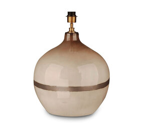 Colmore - Tafel Lamp Voet Bol Ivoor Bruin Keramiek 34x47cm