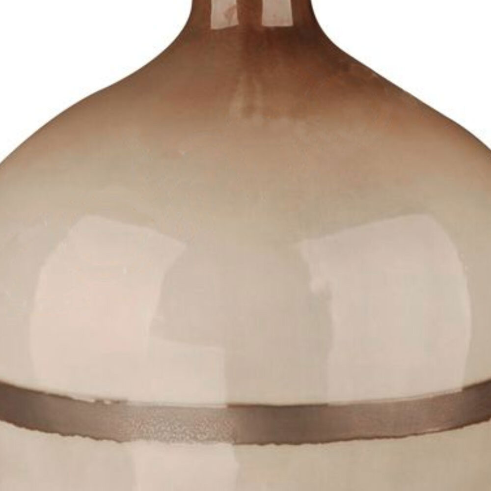 Colmore - Tafel Lamp Voet Bol Ivoor Bruin Keramiek 34x47cm