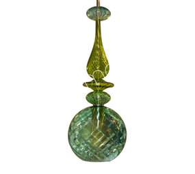 Colmore - Plafondlamp Bol Groen Multicolor Glas 20x60cm