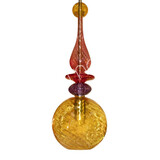 Colmore - Plafondlamp Bol Geel Multicolor Glas 20x60cm Colmore - Plafondlamp Bol Geel Multicolor Glas 20x60cm