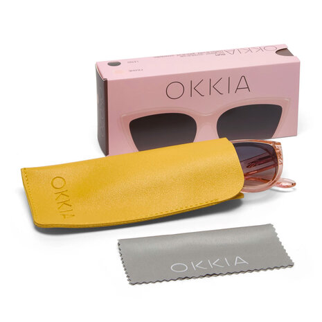 Okkia - Zonnebril SILVIA Cat-Eye Transparent Pink OK020-TPI