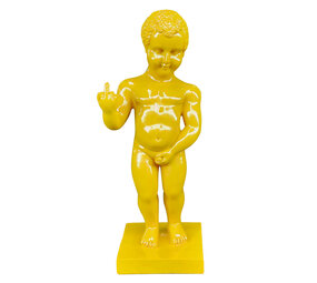 Melting Pot - Beeld Manneken Pis F*ck You Geel XL 25x60cm