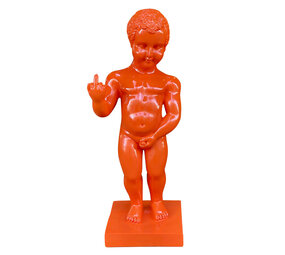 Melting Pot - Beeld Manneken Pis F*ck You Oranje XL 25x60cm Melting Pot - Beeld Manneken Pis F*ck You Oranje XL 25x60cm