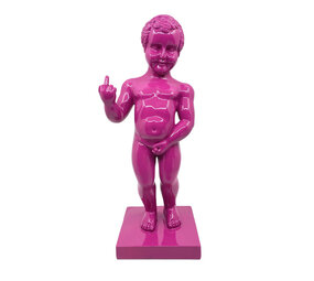 Melting Pot - Beeld Manneken Pis Fuck You Fuchsia 20x45cm