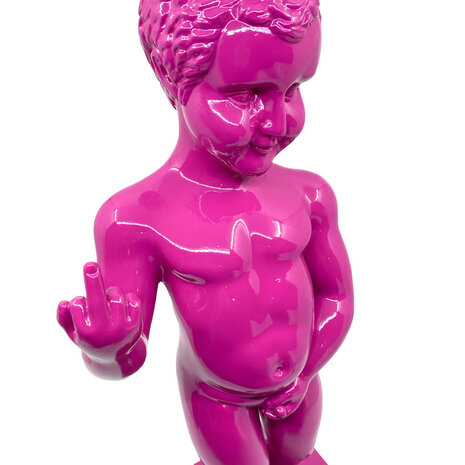 Melting Pot - Beeld Manneken Pis Fuck You Fuchsia 20x45cm