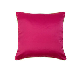 Mars & More - Sierkussen Satijn Fuchsia Gouden Bies 45x45cm Mars & More - Sierkussen Satijn Fuchsia Gouden Bies 45x45cm