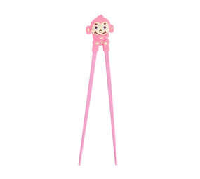Tokyo Design Studio - Kinder Eetstokjes met Aapje Roze 22cm