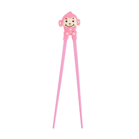 Tokyo Design Studio - Kinder Eetstokjes met Aapje Roze 22cm