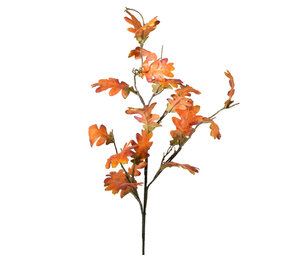 Melting Pot - Kunstbloem Eikenblad Oranje op Tak 112cm Melting Pot - Kunstbloem Eikenblad Oranje op Tak 112cm