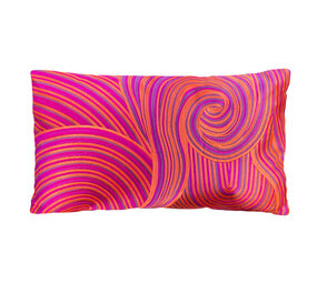 Colmore - Sierkussen Swirls Oranje Fuchsia Paars 60x35cm