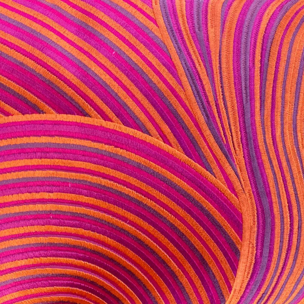 Colmore - Sierkussen Swirls Oranje Fuchsia Paars 60x35cm
