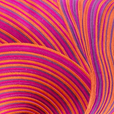 Colmore - Sierkussen Swirls Oranje Fuchsia Paars 60x35cm