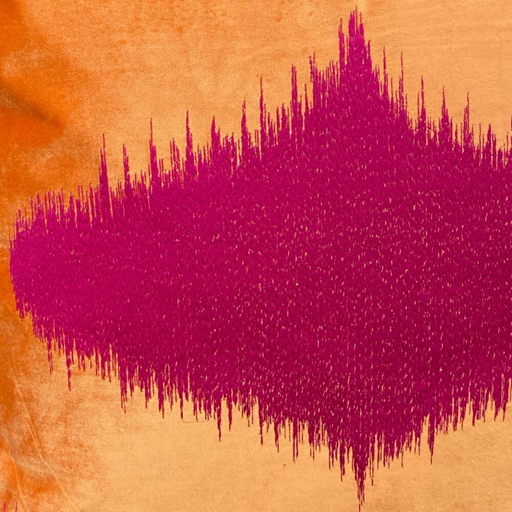 Colmore - Sierkussen Golf Fuchsia Oranje 50x50cm franjes Colmore - Sierkussen Golf Fuchsia Oranje 50x50cm franjes