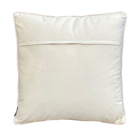 Colmore - Sierkussen Bladeren Beige Creme 50x50cm geborduurd Colmore - Sierkussen Bladeren Beige Creme 50x50cm geborduurd