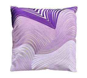 Colmore - Sierkussen Swirls Paars Groen Katoen 50x50cm Colmore - Sierkussen Swirls Paars Groen Katoen 50x50cm