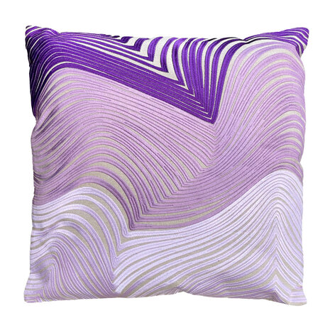Colmore - Sierkussen Swirls Paars Groen Katoen 50x50cm Colmore - Sierkussen Swirls Paars Groen Katoen 50x50cm