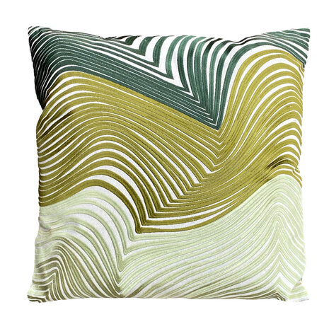 Colmore - Sierkussen Swirls Groen Multi Katoen 50x50cm Colmore - Sierkussen Swirls Groen Multi Katoen 50x50cm