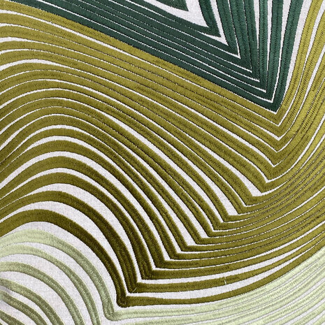 Colmore - Sierkussen Swirls Groen Multi Katoen 50x50cm Colmore - Sierkussen Swirls Groen Multi Katoen 50x50cm