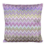 Colmore - Sierkussen Chevron Paars Groen Katoen 50x50cm Colmore - Sierkussen Chevron Paars Groen Katoen 50x50cm