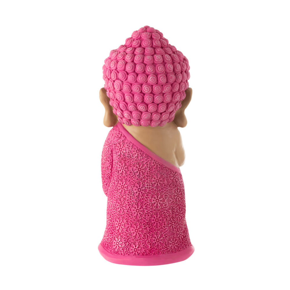 Melting Pot - Beeldje Boeddha Biddend Roze Kunststof 13x32cm Melting Pot - Beeldje Boeddha Biddend Roze Kunststof 13x32cm