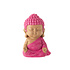 Beeldje Boeddha Zen Roze Kunststof 20x20cm Beeldje Boeddha Zen Roze Kunststof 20x20cm