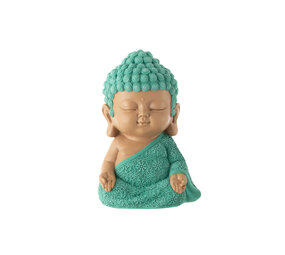 Melting Pot - Beeldje Boeddha Zen Azuur Kunststof 20x20cm Melting Pot - Beeldje Boeddha Zen Azuur Kunststof 20x20cm