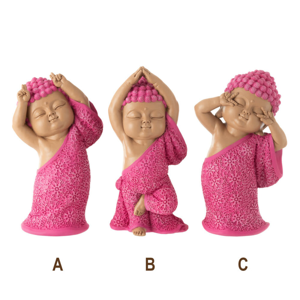 Melting Pot - Beeldje Boeddha Grappig 13x20cm 2 kleuren 3 vormen