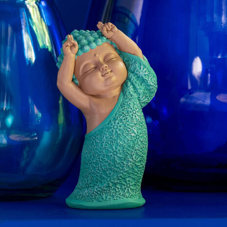 Melting Pot - Beeldje Boeddha Grappig 13x20cm 2 kleuren 3 vormen