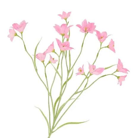 Melting Pot - Kunstbloem Klavertje Vier Roze Zijde Tak 99cm