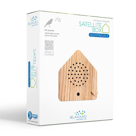 Zwitscherbox - Vogelhuisje Satellite Nachtegaal Hout