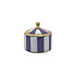 Sieraaddoosje Circus Paars-Wit Gestreept Messing 5x5cm