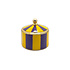 Sieraaddoosje Circus Paars-Geel Gestreept Messing 5x5cm Sieraaddoosje Circus Paars-Geel Gestreept Messing 5x5cm