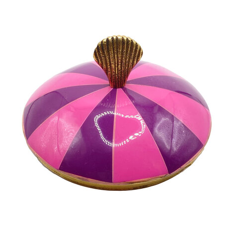 Melting Pot - Doosje Circus Schelp Paars-Roze Messing 9x13cm Melting Pot - Doosje Circus Schelp Paars-Roze Messing 9x13cm