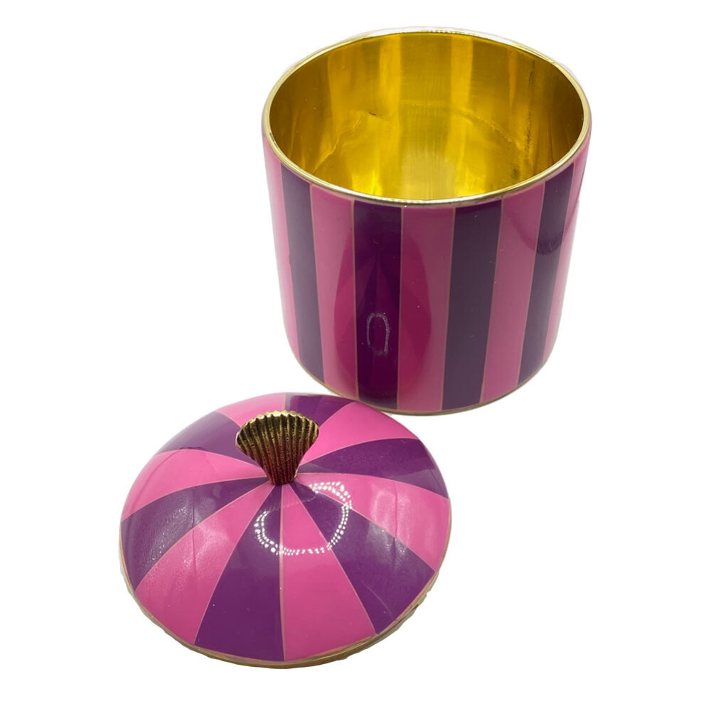 Melting Pot - Doosje Circus Schelp Paars-Roze Messing 9x13cm Melting Pot - Doosje Circus Schelp Paars-Roze Messing 9x13cm